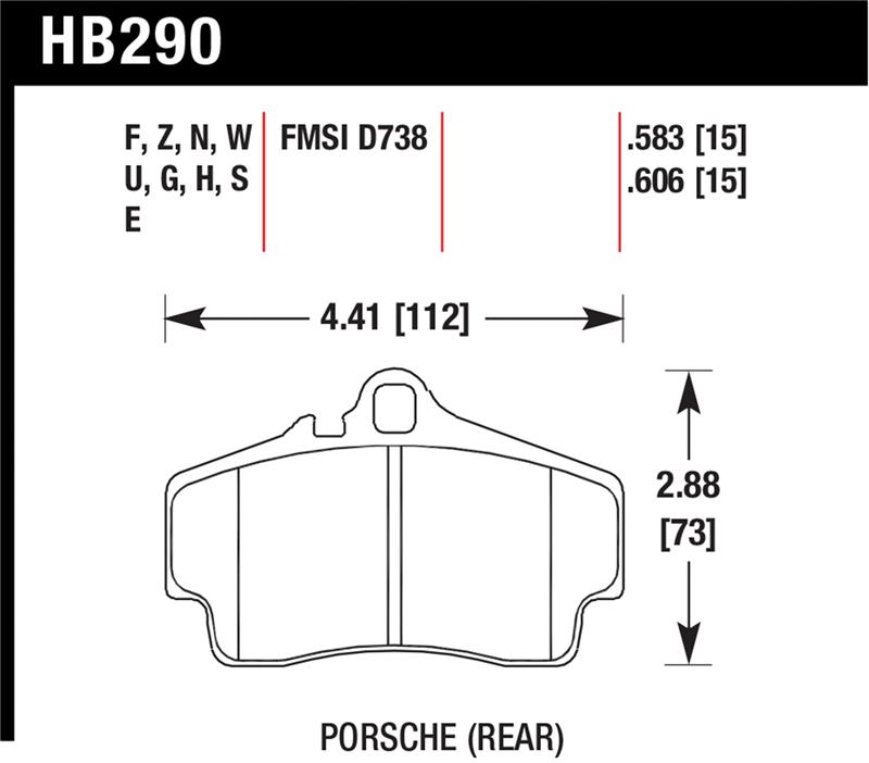 Hawk 98-10 Porsche 911 / 06-12 Porsche Cayman S Blue 9012 Race Rear Brake Pads