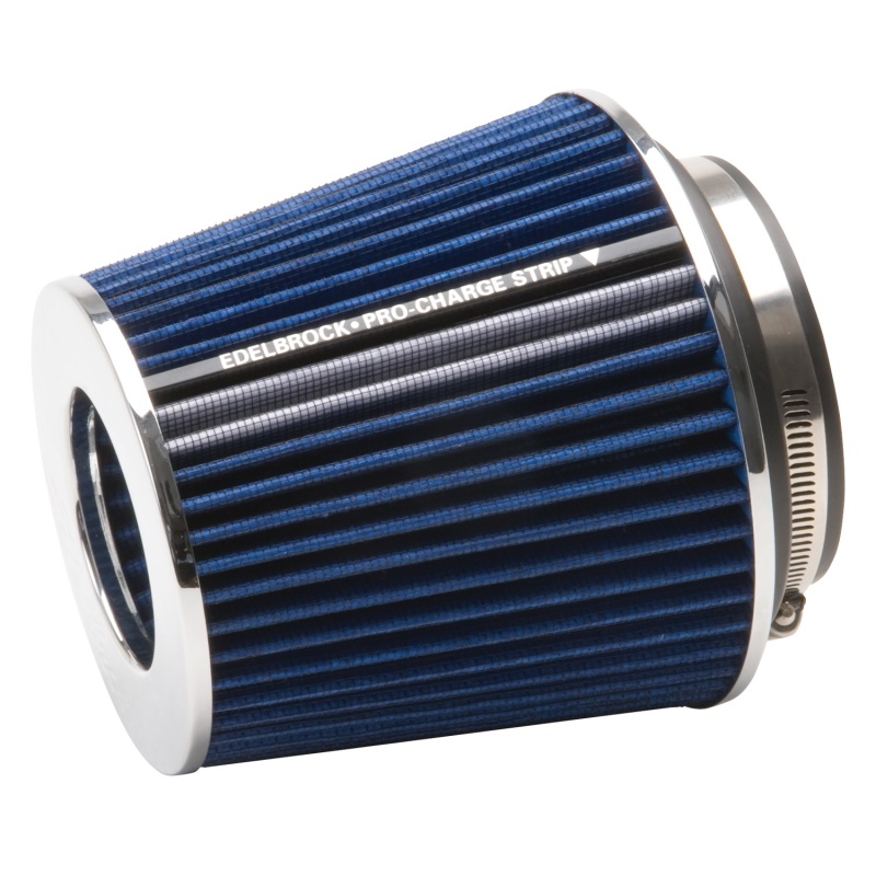 Edelbrock Air Filter Pro-Flo Series Conical 6 7In Tall Blue/Chrome