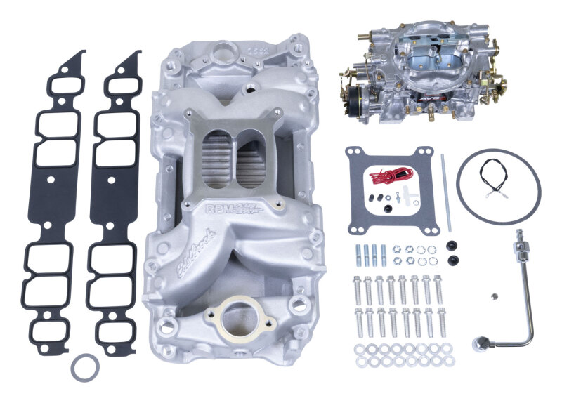 Edelbrock Manifold And Carb Kit Performer RPM Air-Gap Big Block Chevrolet Rectangle Port