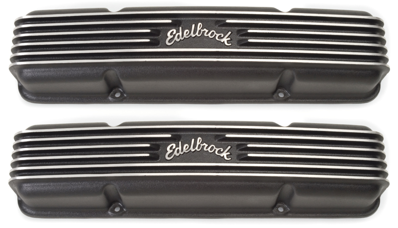 Edelbrock Valve Cover Classic Series Chevrolet 1959-1986 262-400 CI V8 Black