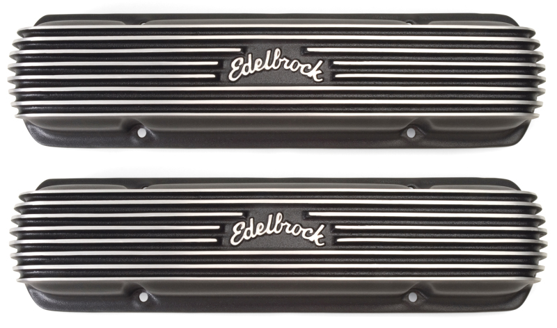 Edelbrock Valve Cover Classic Series Pontiac 1962-1979 301-455 CI V8 Black