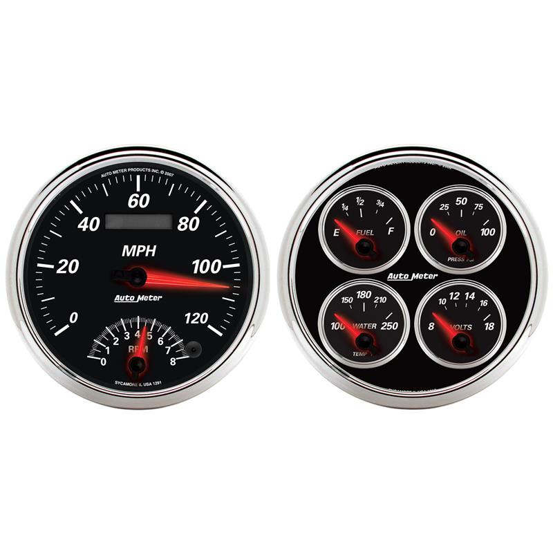 Autometer 5inch Kit Box - Tach Speedo Combo / Oil Pressure / Water Temp / Volt / Fuel Level