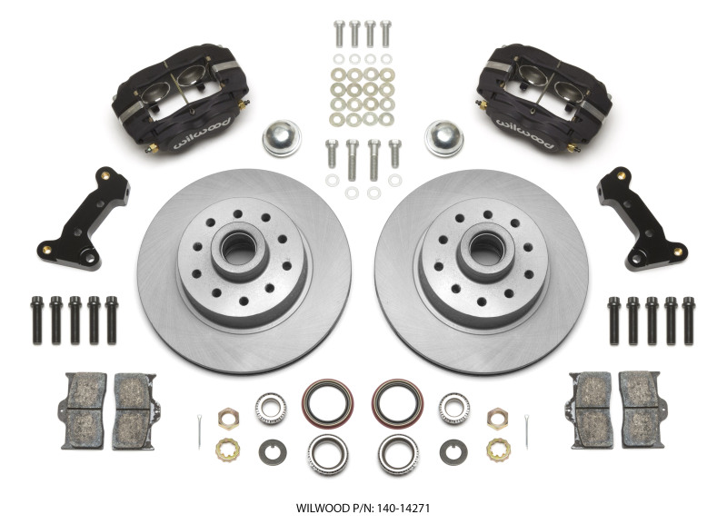 Wilwood Forged Dynalite Front Kit 11.03in 1 PC Rotor&Hub 74-80 Pinto/Mustang II Disc Spindle only
