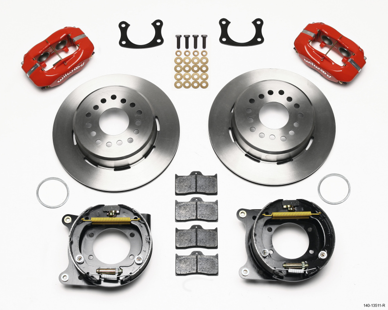 Wilwood Forged Dynalite P/S Park Brake Kit Red BOP Axle 2.75in Bearing 2.75 Offset