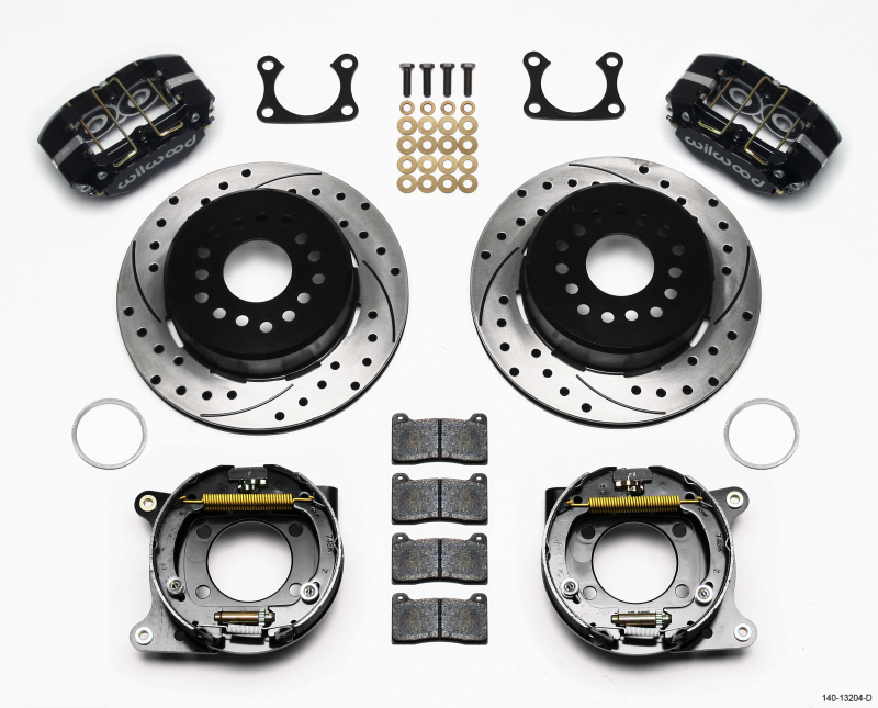 Wilwood Dynapro Dust-Boot P/S Park Brake Kit Drilled Big Ford 2.36in Offset