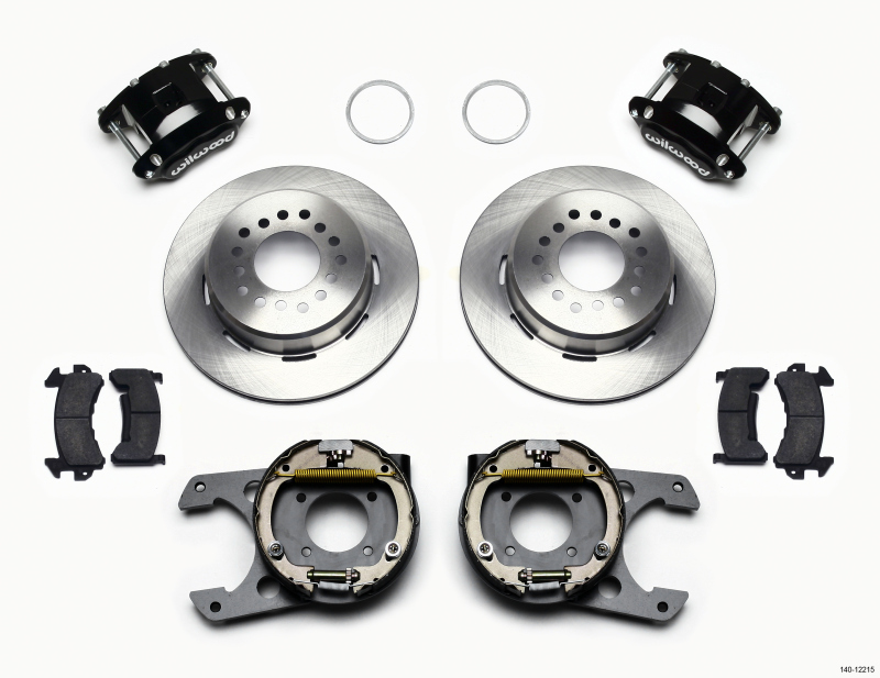 Wilwood D154 P/S Park Brake Kit Chevy 12 Bolt 2.75in Off w/ C-Clips