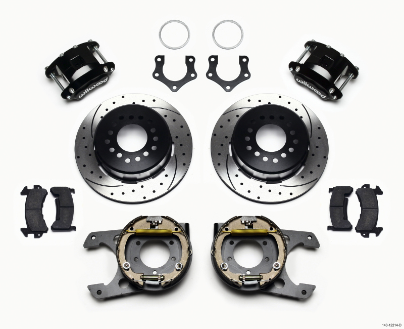 Wilwood D154 P/S Park Brake Kit Drilled Mopar/Dana 2.36in Off w/Snap Ring Bearing