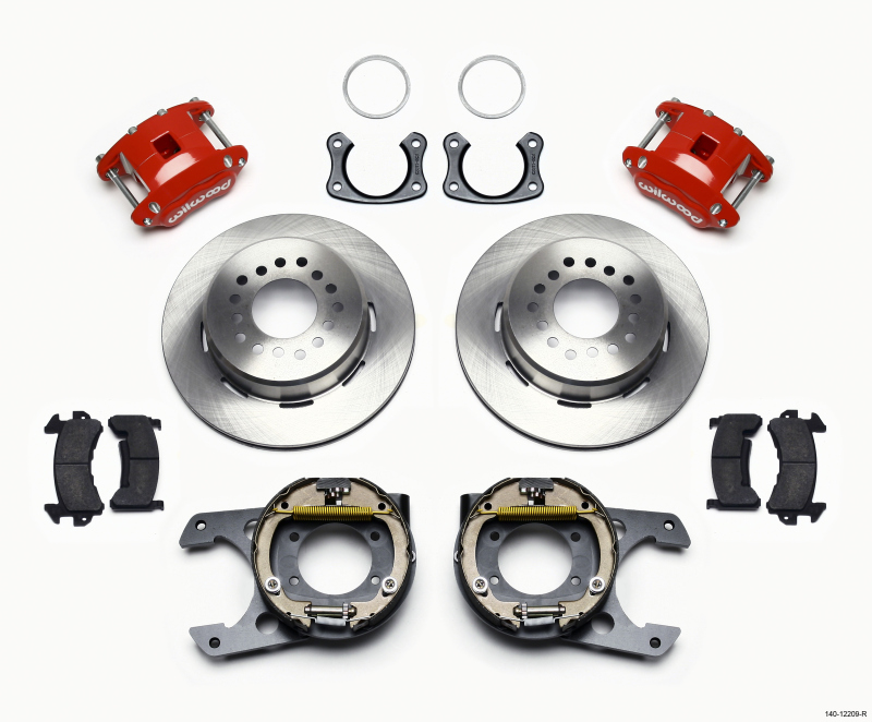 Wilwood D154 P/S Park Brake Kit Red New Big Ford 2.50in Offset