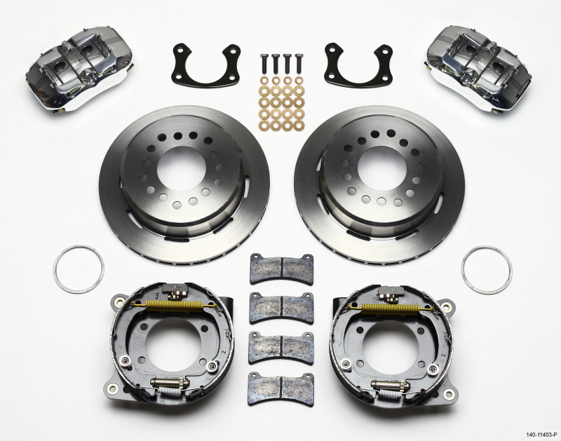 Wilwood Dynapro Low-Profile 11.00in P-Brake Kit - Polish Small Ford 2.50in Offset