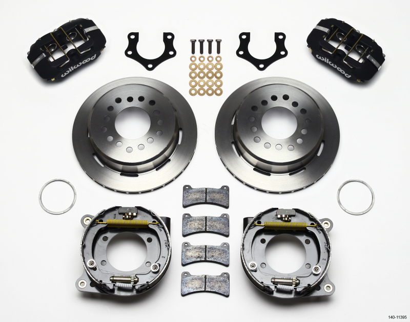 Wilwood Dynapro Low-Profile 11.00in P-Brake Kit Mopar/Dana 2.36in Off w/Snap Ring Bearing