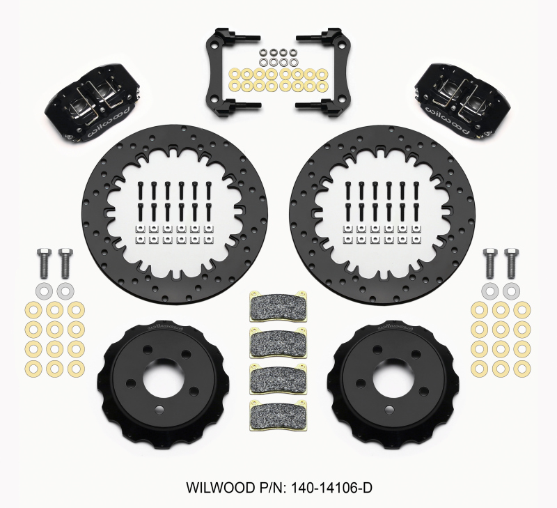 Wilwood Dynapro Radial Rear Drag Kit 12.90in Drilled 15-23 Mustang