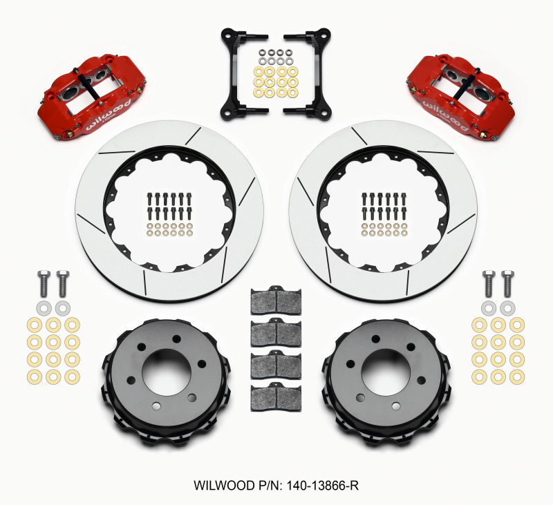 Wilwood Narrow Superlite 4R RearTruck Kit 14.25in Red 2012-Up Ford F150 (6 lug)