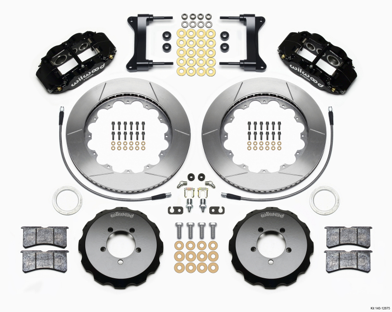 Wilwood Narrow Superlite 6R Front Hat Kit 14.00in 1999-2012 Subaru WRX w/Lines