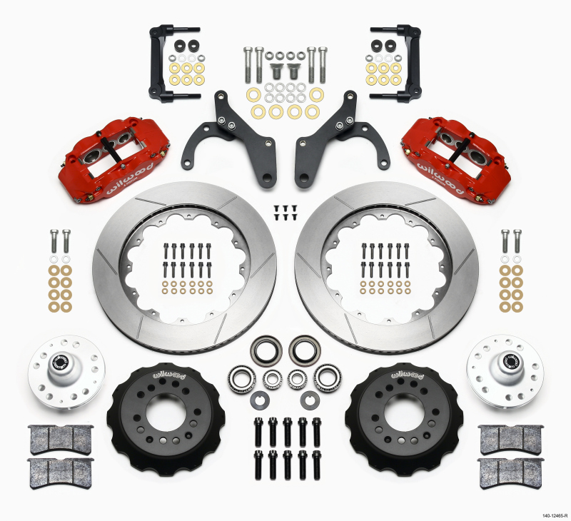 Wilwood Narrow Superlite 6R Front Hub Kit 14.00in Red 59-64 Chevy Impala / 63-64 Corvette