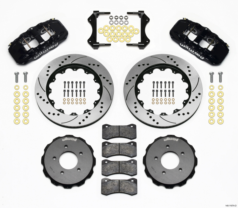 Wilwood AERO6 Front Hat Kit 14.00 Drilled 99-06 BMW E46