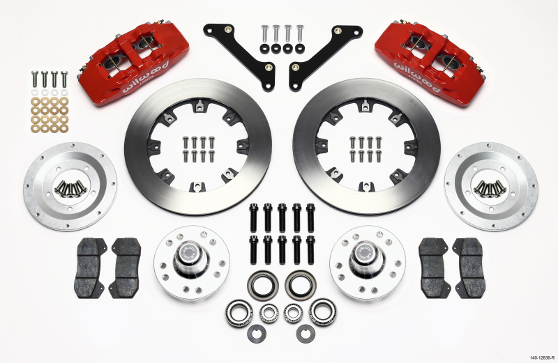 Wilwood Dynapro 6 Front Hub Kit 12.19in Drilled Red 79-81 Camaro