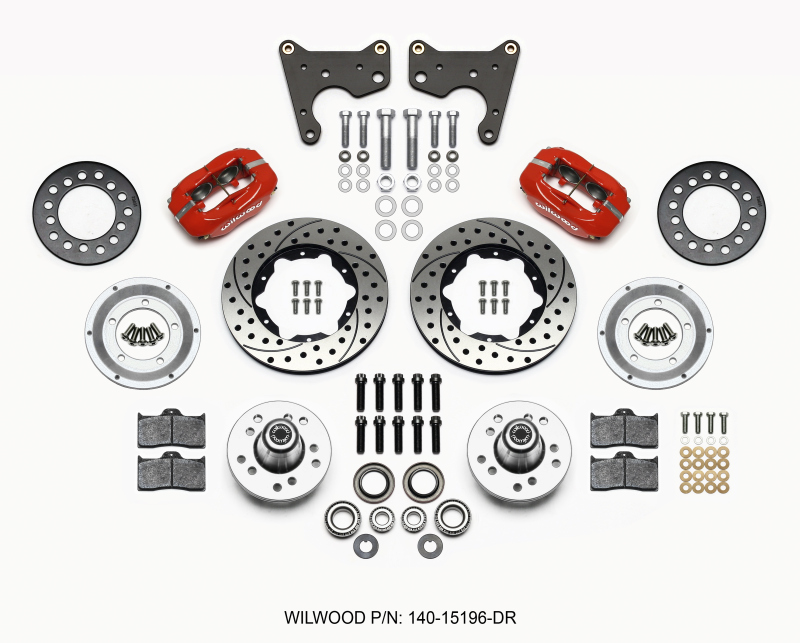 Wilwood Forged Dynalite Front Kit 11.00in Drilled Red 65-72 CDP C Body -Drum