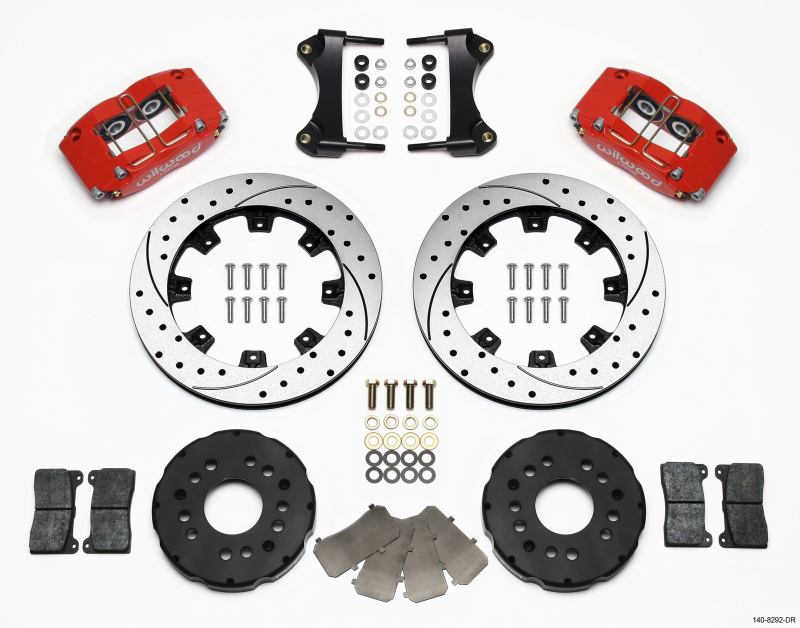 Wilwood Dynapro Radial Front Kit 12.19in Drilled Red 95-99 Mitsubishi Eclipse (*Line Kit Needed*)
