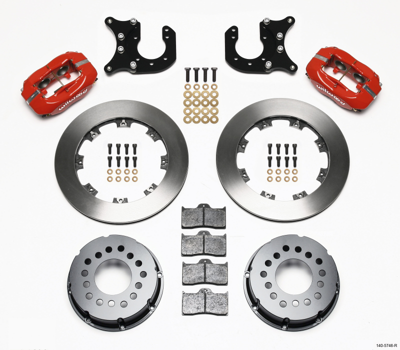 Wilwood Forged Dynalite P/S Rear Kit Red Chevy 12 Bolt-Spec 3.15in Bearing