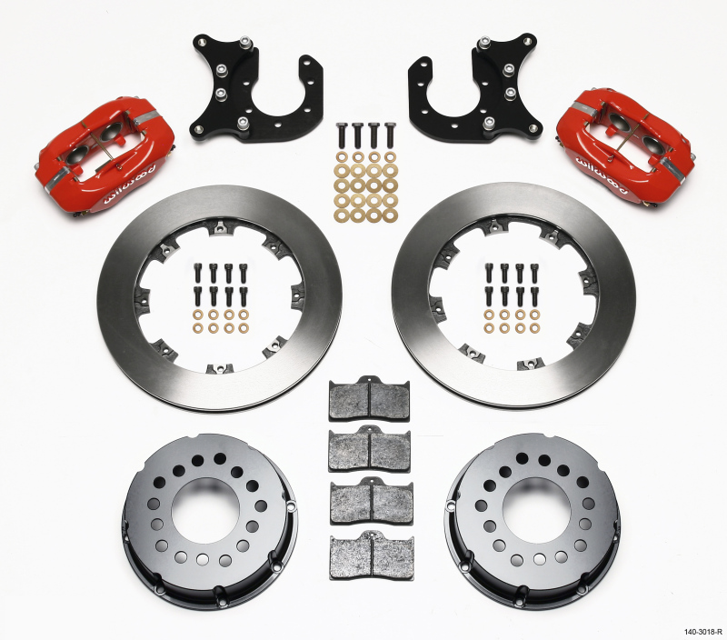Wilwood Forged Dynalite P/S Rear Kit Red Ford 8.8 w/2.5in Offset-5 Lug