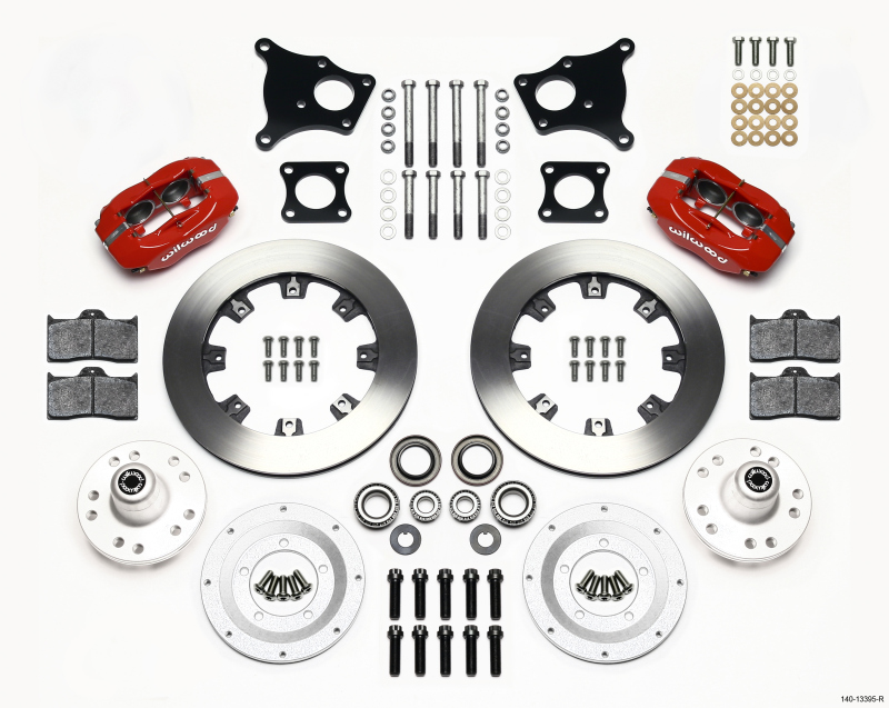 Wilwood Forged Dynalite Front Kit 12.19in Red AMC 71-76 OE Disc w/o Bendix Brakes