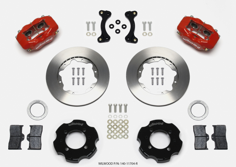 Wilwood Forged Dynalite Front Hat Kit 11.00in Red 95-05 Miata