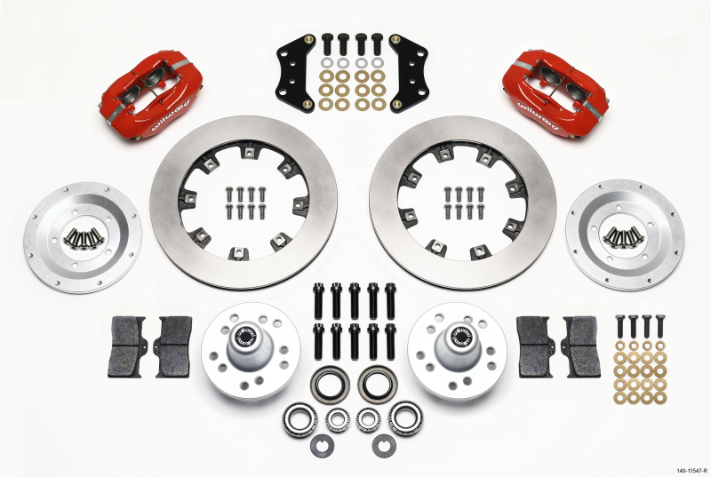 Wilwood Forged Dynalite Front Kit 12.19in Red Magnum Force Drop Spindle