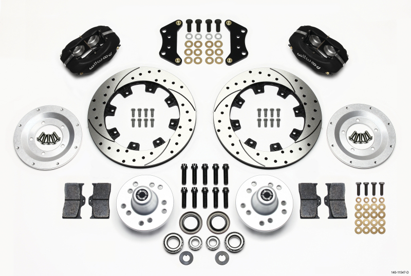 Wilwood Forged Dynalite Front Kit 12.19in Drilled Magnum Force Drop Spindle