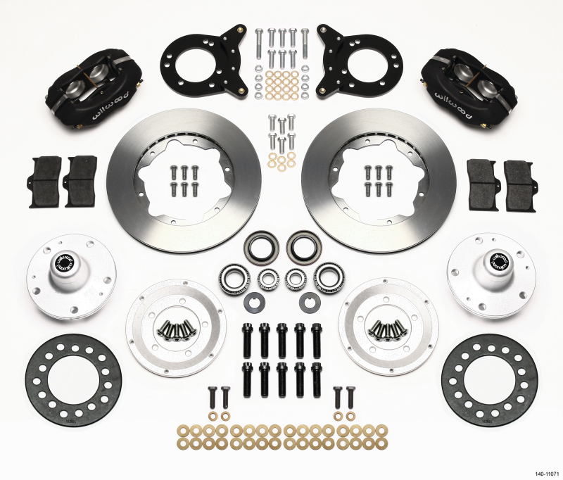 Wilwood Forged Dynalite Front Kit 11.00in 1965-1969 Mustang Disc & Drum Spindle