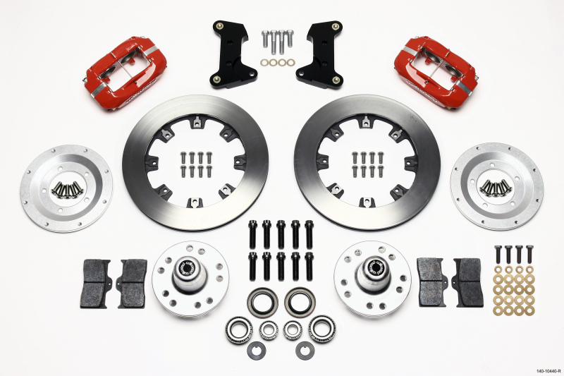Wilwood Forged Dynalite Front Kit 12.19in Red 74-80 Pinto/Mustang II Disc Spindle only