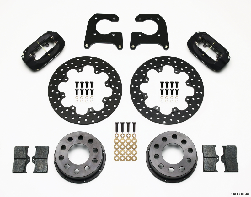 Wilwood Forged Dynalite Rear Drag Kit Drilled Rotor M-W/Lamb Ends .690in Studs