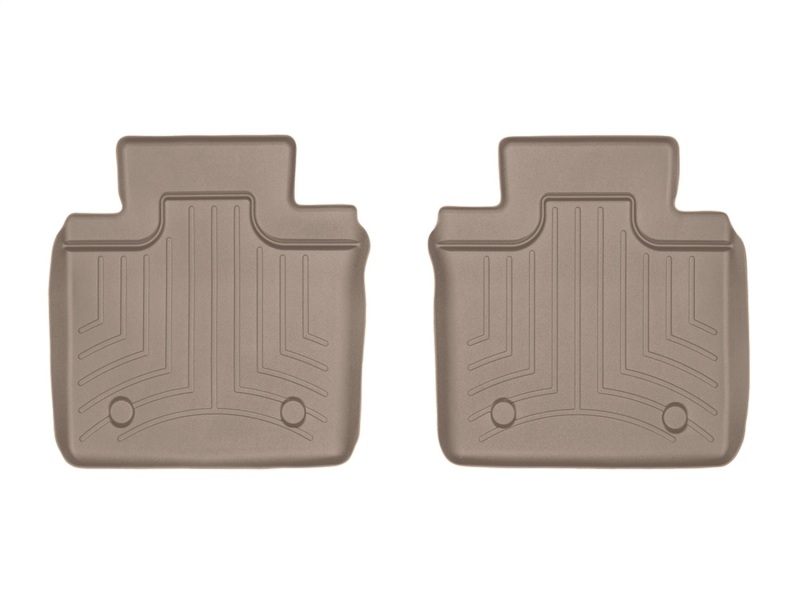 WeatherTech 2014+ Maserati Quattroporte Rear FloorLiner - Tan (fits Models w/2 Zone Climate Control)