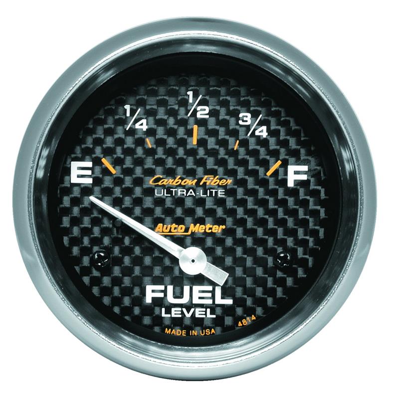 Autometer AP 65+ GM 2-5/8in Fuel Level Carbon Fiber Electric Gauge Pod