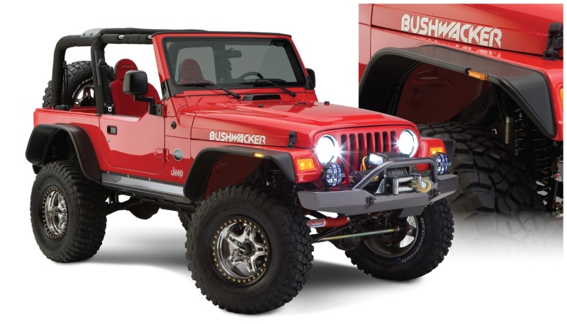 Jeep Wrangler/Unlimited Bushwacker Flat Style Fender Flare Kit (1997-2006)