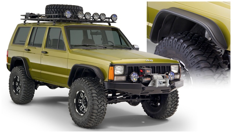 Jeep Cherokee XJ Bushwacker Flat Style Fender Flare Kit (1984-2001)