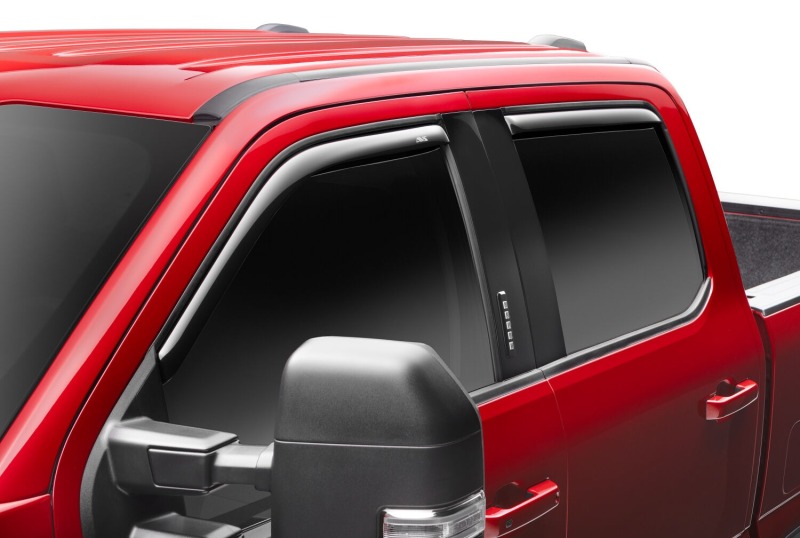 AVS 17-18 Ford F-250 Super Duty Supercrew Ventvisor Front & Rear Window Deflectors 4pc - Smoke