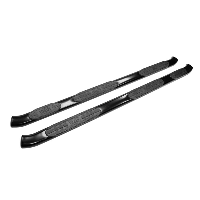 Westin 07-13 Chevy Silv 1500 Extended Cab (8 ft Bed) PRO TRAXX 5 WTW Oval Nerf Step Bars - Blk