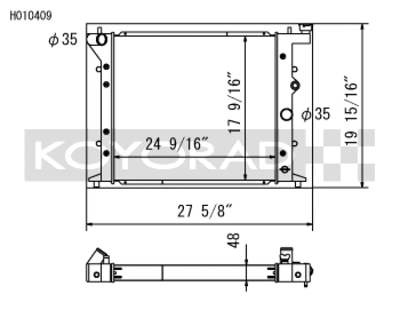 Koyo 92-96 Toyota Chaser/Mark II/Cresta (JZX90) 2.5L Turbo (M/T) Radiator (JDM Only)