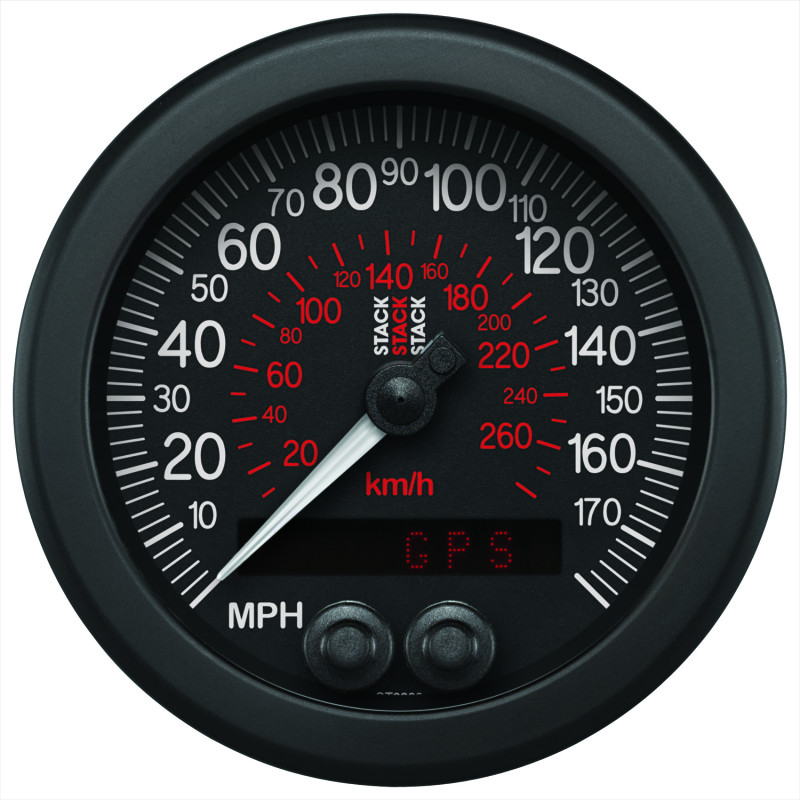 Autometer Stack Instruments 88mm 0-180 MPH 290 KM/H GPS Speedometer - Black
