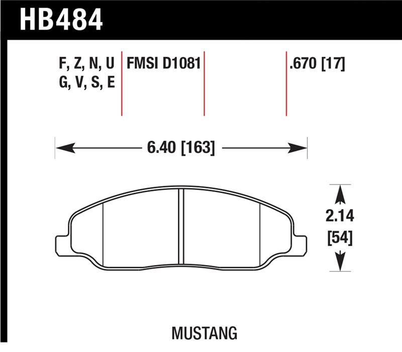 Hawk 05-10 Ford Mustang GT & V6 / 07-08 Shelby GT HP+ Street Front Brake Pads