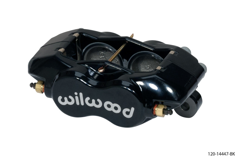 Wilwood Caliper-Forged Dynalite w/Dust Seal-Black 1.75in Pistons .81in Disc