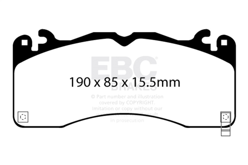EBC 2015+ Ford Mustang (6th Gen) 2.3L Turbo (GT Package) Greenstuff Front Brake Pads