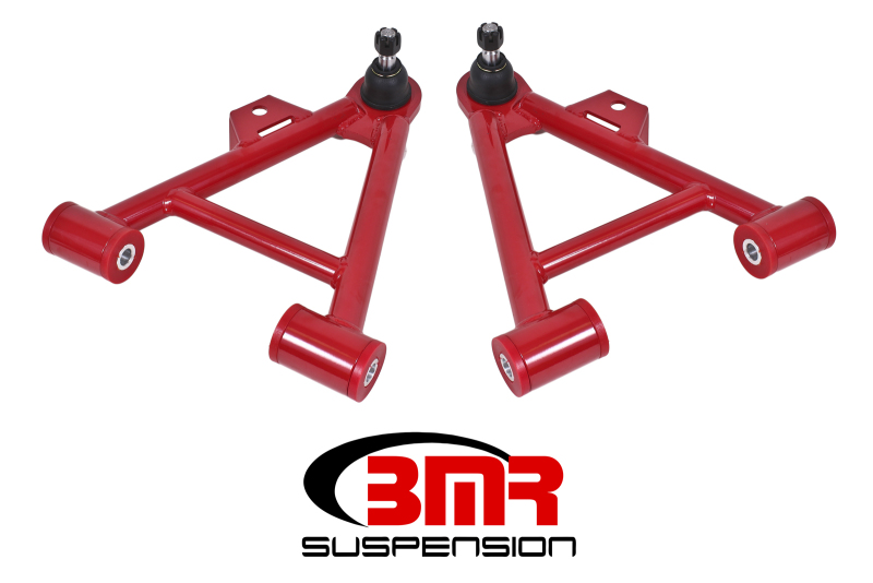 BMR 79-93 Fox Mustang Lower Non-Adj. A-Arms (Coilover Only) w/ STD. Ball Joint (Poly) - Red