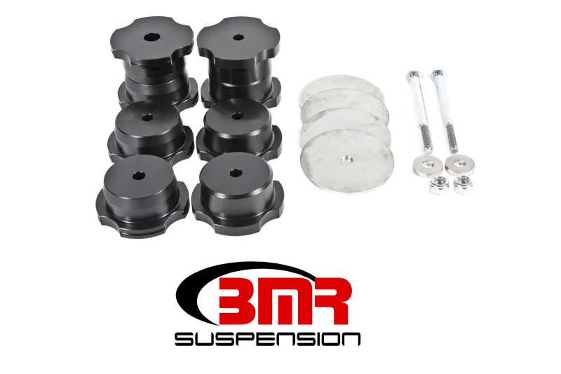 BMR 16-17 6th Gen Camaro Rear Cradle Bushing Kit (Delrin) - Black