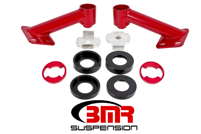 BMR 15-17 S550 Mustang Cradle Bushing Lockout Kit - Red