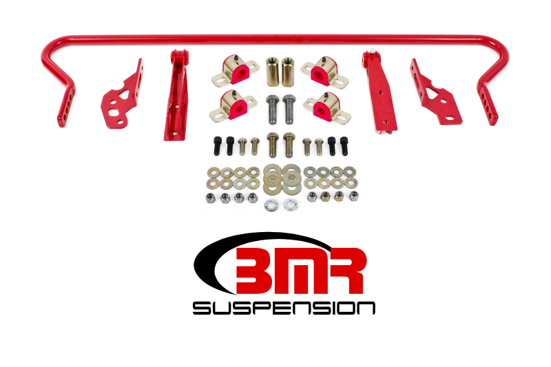 BMR 11-14 S197 Mustang Rear Hollow 25mm Adj. Sway Bar Kit w/ Bushings - Red