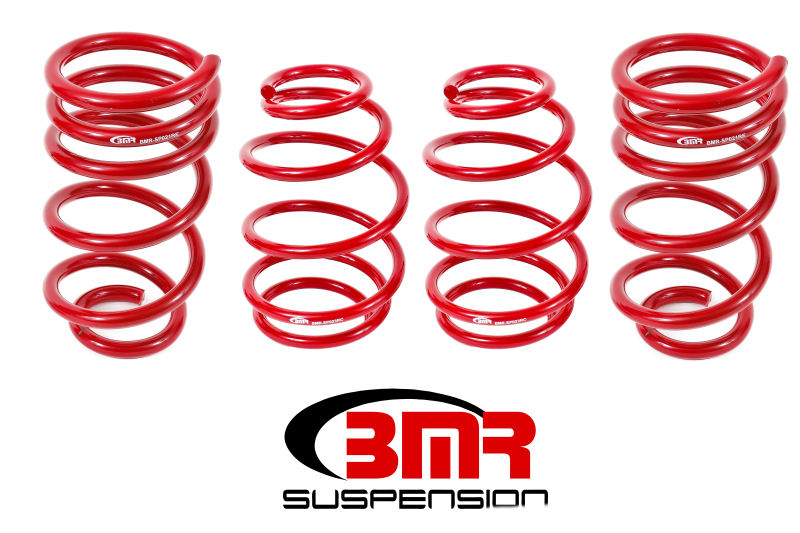 BMR 10-15 5th Gen Camaro V8 Lowering Spring Kit (Set Of 4 Front) - Red
