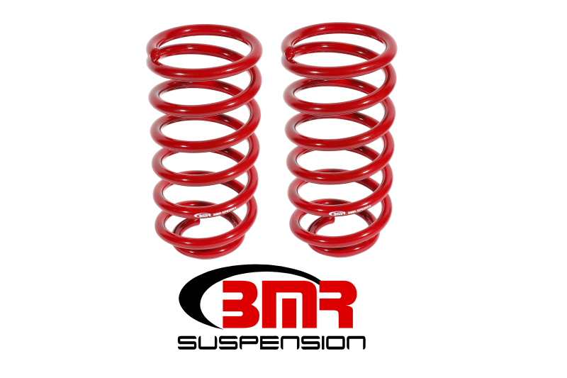 BMR 79-04 Ford Mustang (Ex. 99-04 Mustang Cobras w/ IRS) 1in Drop Rear Lowering Springs - Red