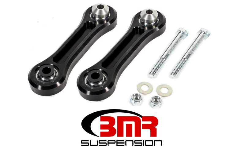 BMR 15-17 S550 Mustang Rear Lower Control Arms Vertical Link w/ Spherical Bearings - Black