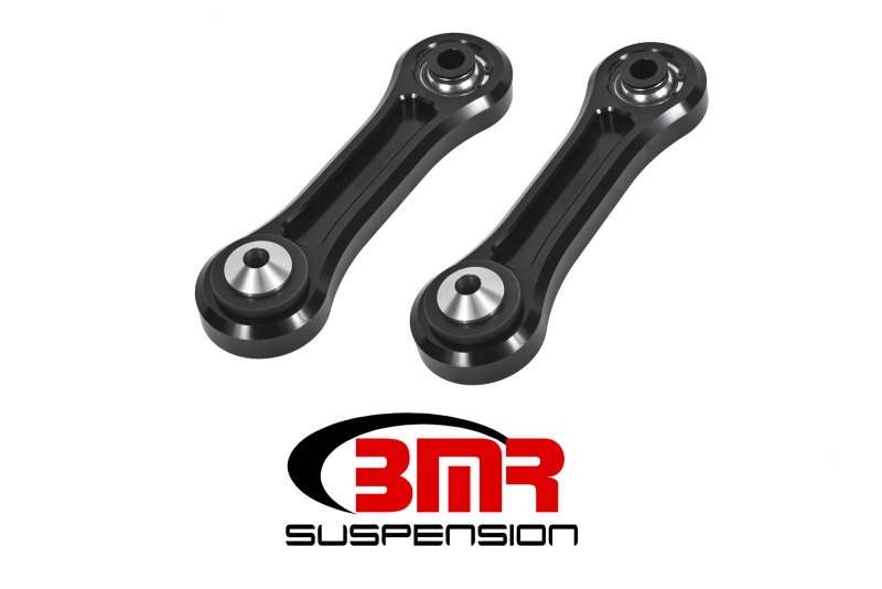 BMR 15-17 S550 Mustang Rear Lower Control Arms Vertical Link (Delrin/Bearing) - Black